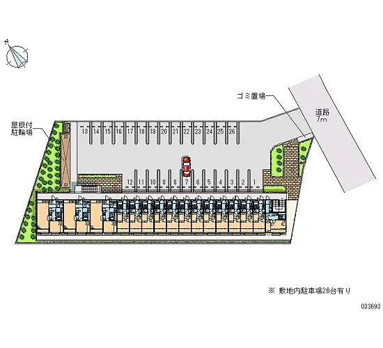 ★手数料０円★千葉市若葉区小倉町　月極駐車場（LP）